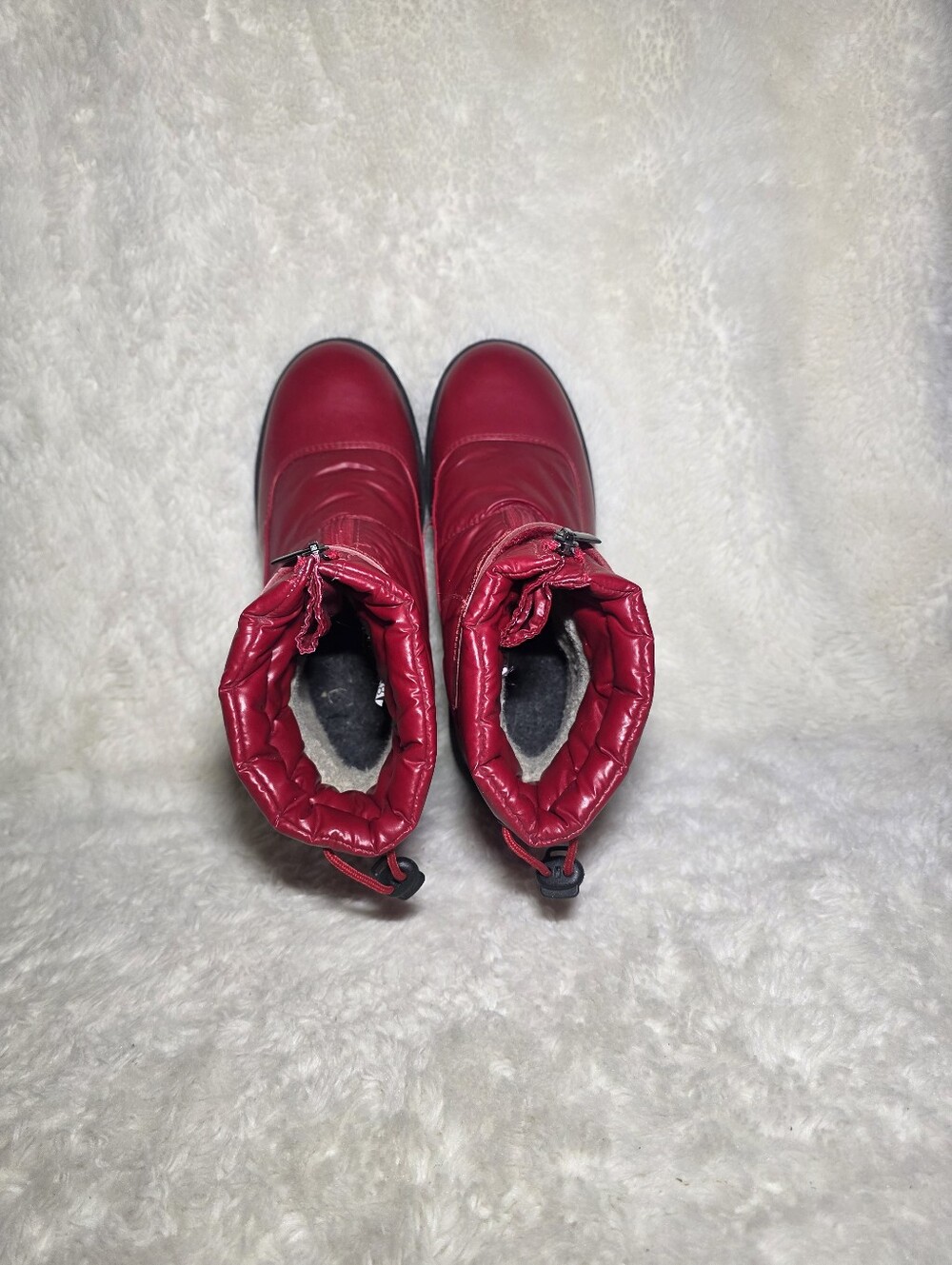 Olang Italy Red Quilted Puffer Winter Snow Boots EU 38 US 8 OC System Ice Grips - Picture 7 of 12